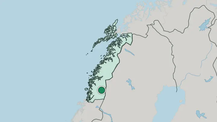 Map of Hattfjelldal in Norway