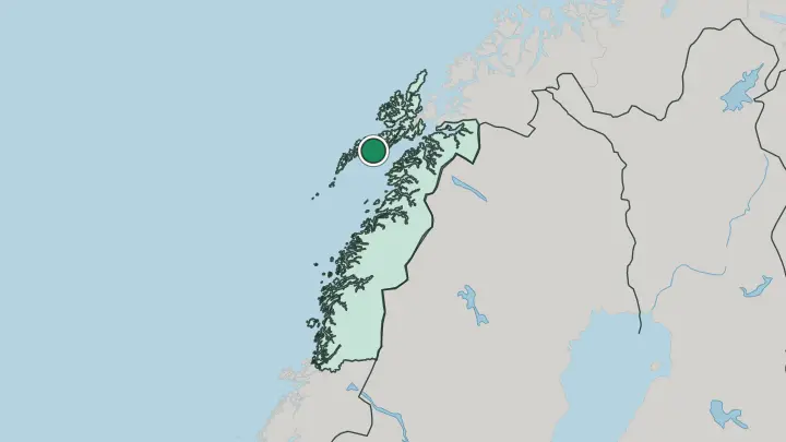 Map of Henningsvær in Norway