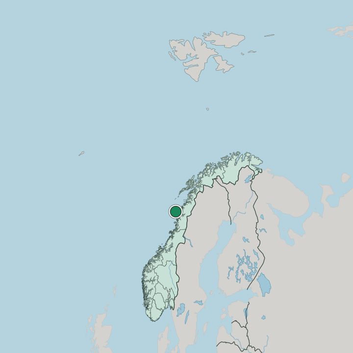 Map showing Husøya — In Norway