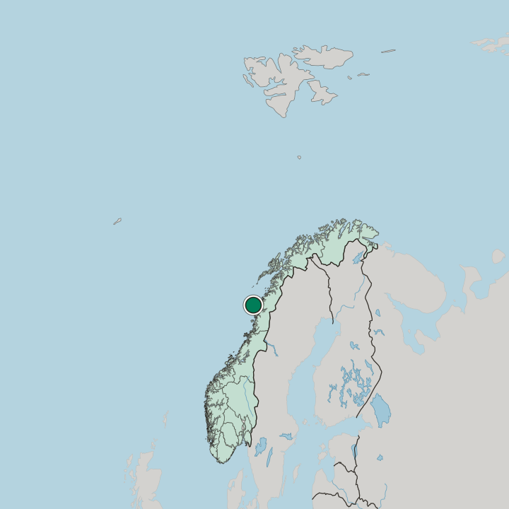 Map showing Husøya — In Norway