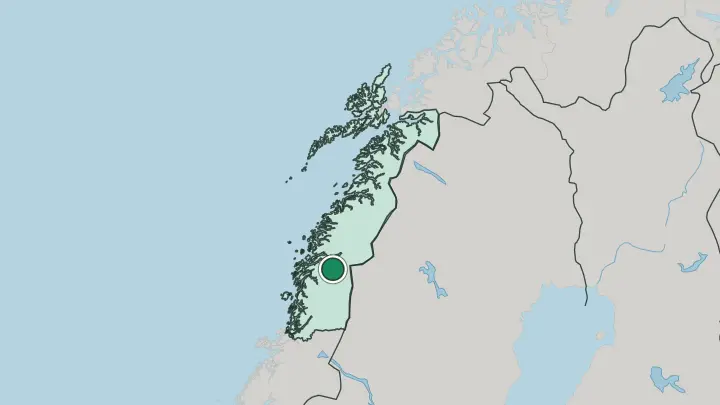 Map of Korgen in Norway