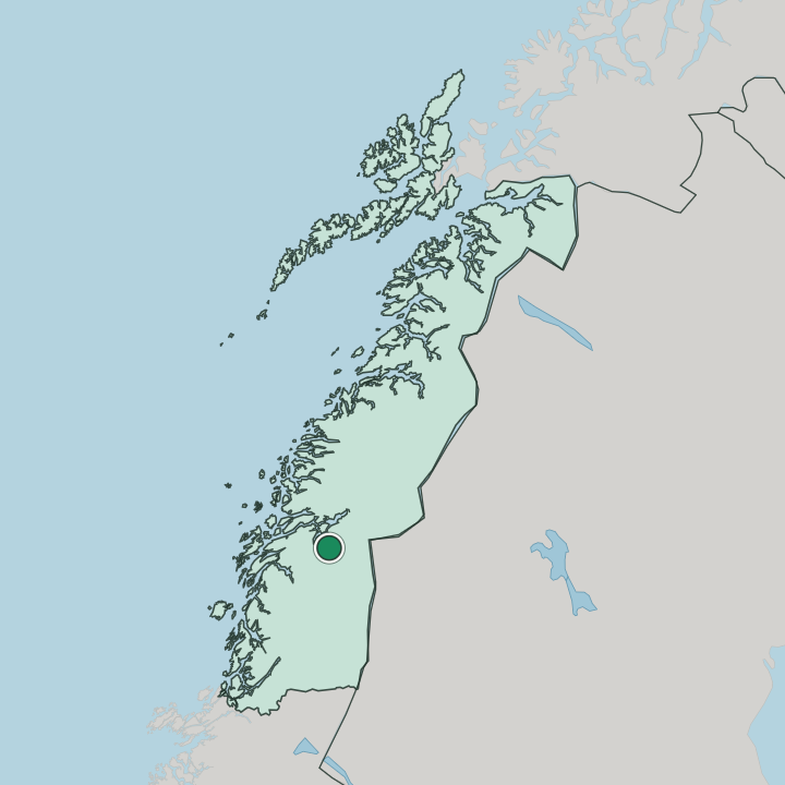 Map showing Korgen — In Nordland