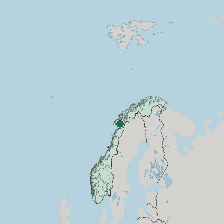 Map showing Leinesfjorden — In Norway