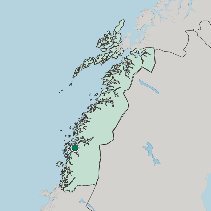 Map showing Leland — In Nordland