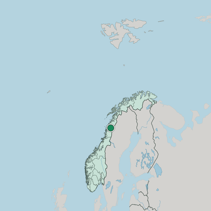 Map showing Mo i Rana — In Norway
