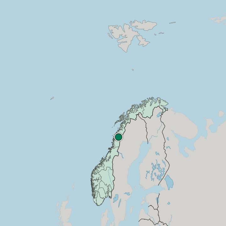 Map showing Mo i Rana — In Norway