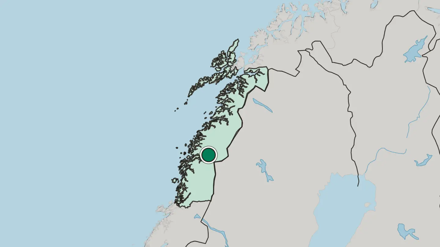 Map of Mo i Rana in Norway