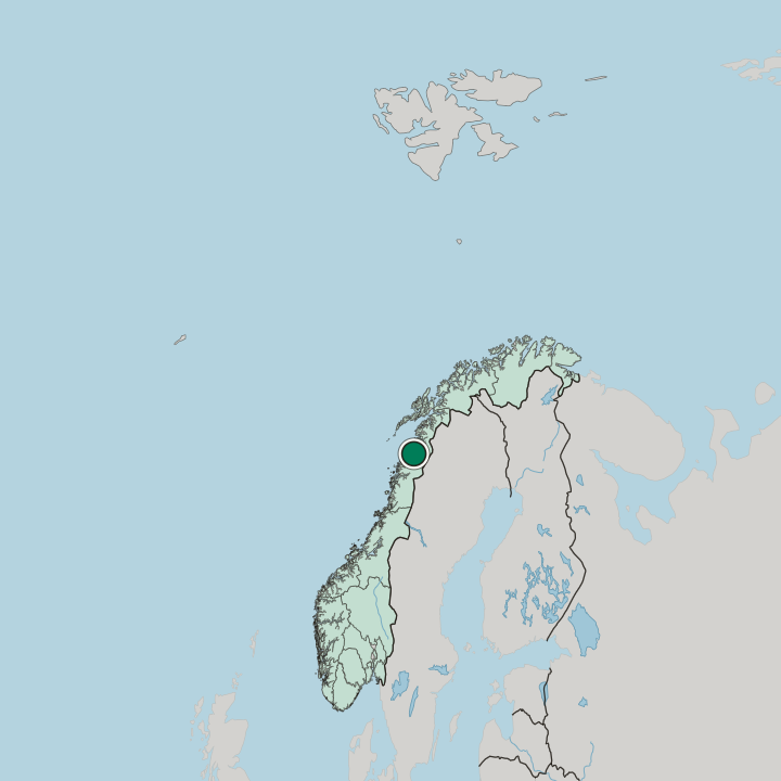 Map showing Moldjord — In Norway