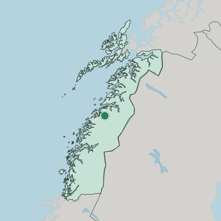 Map showing Moldjord — In Nordland