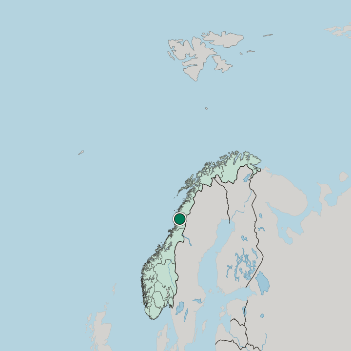 Map showing Mosjøen — In Norway