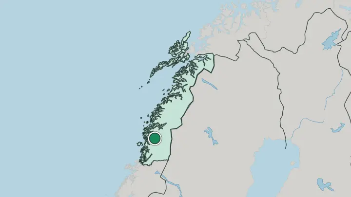 Map of Mosjøen in Norway
