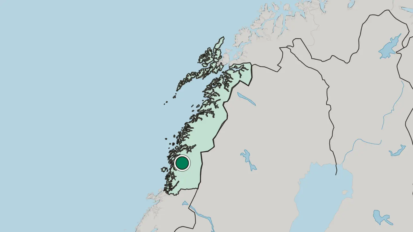 Map of Mosjøen in Norway