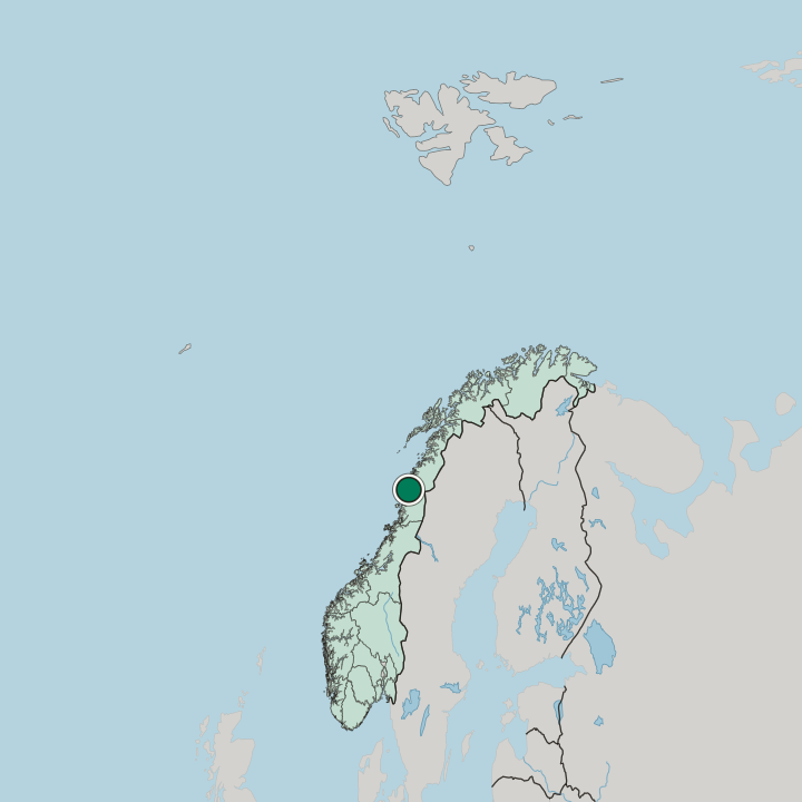 Map showing Nesna — In Norway
