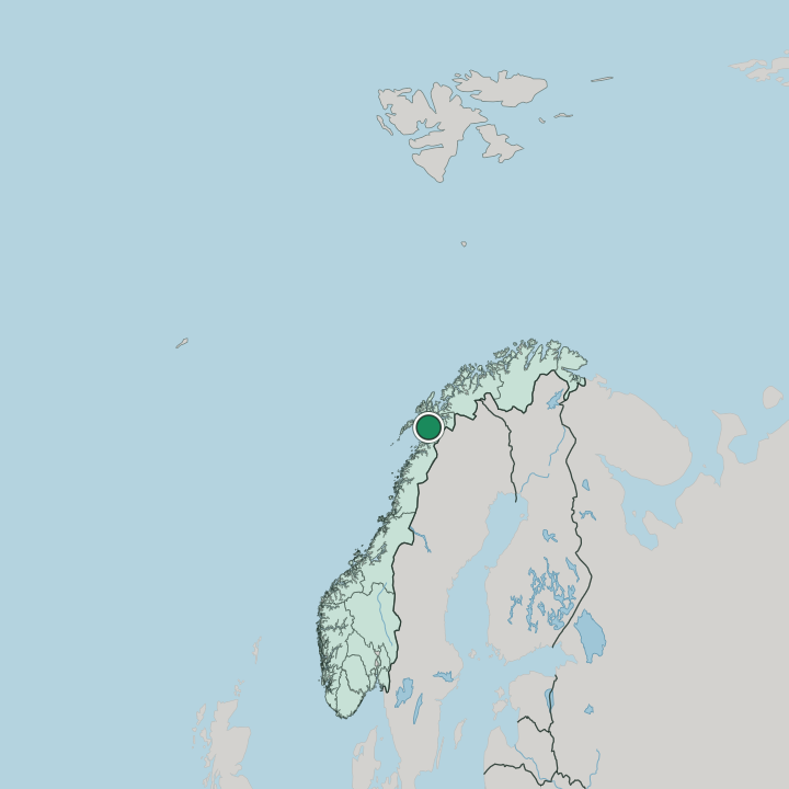 Map showing Oppeid — In Norway