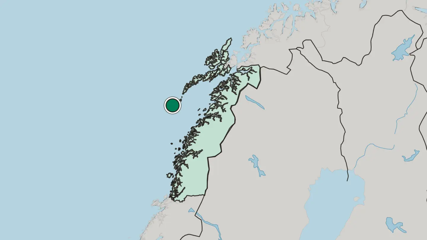 Map of Røst in Norway