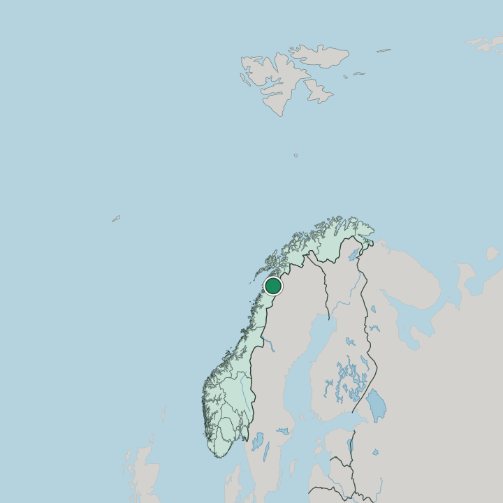 Map showing Straumen — In Norway
