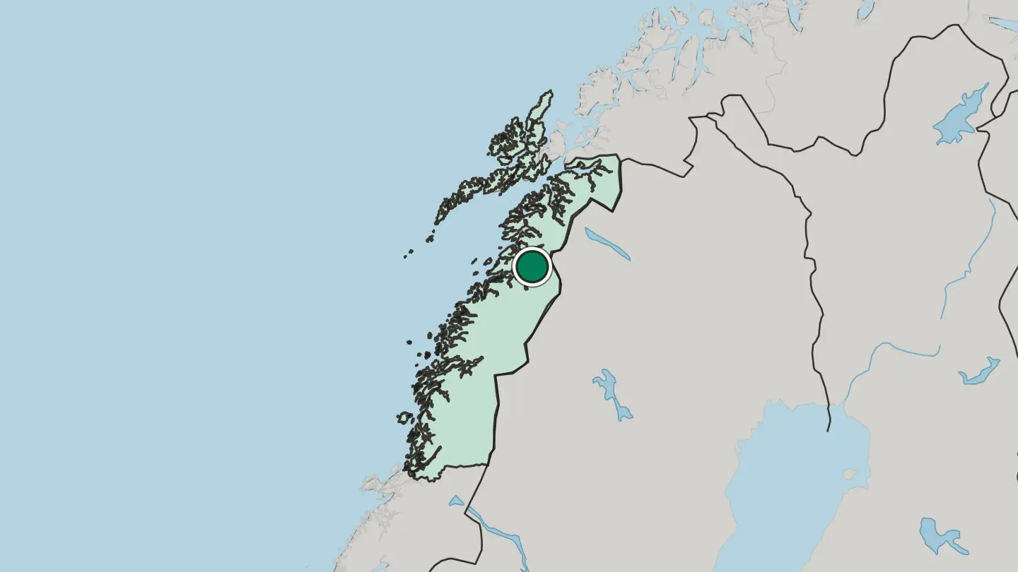Map of Straumen in Norway