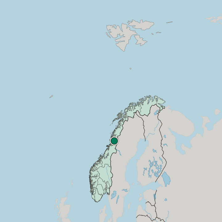 Map showing Trofors — In Norway