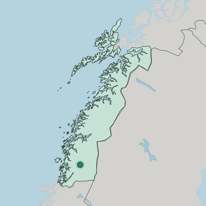 Map showing Trofors — In Nordland