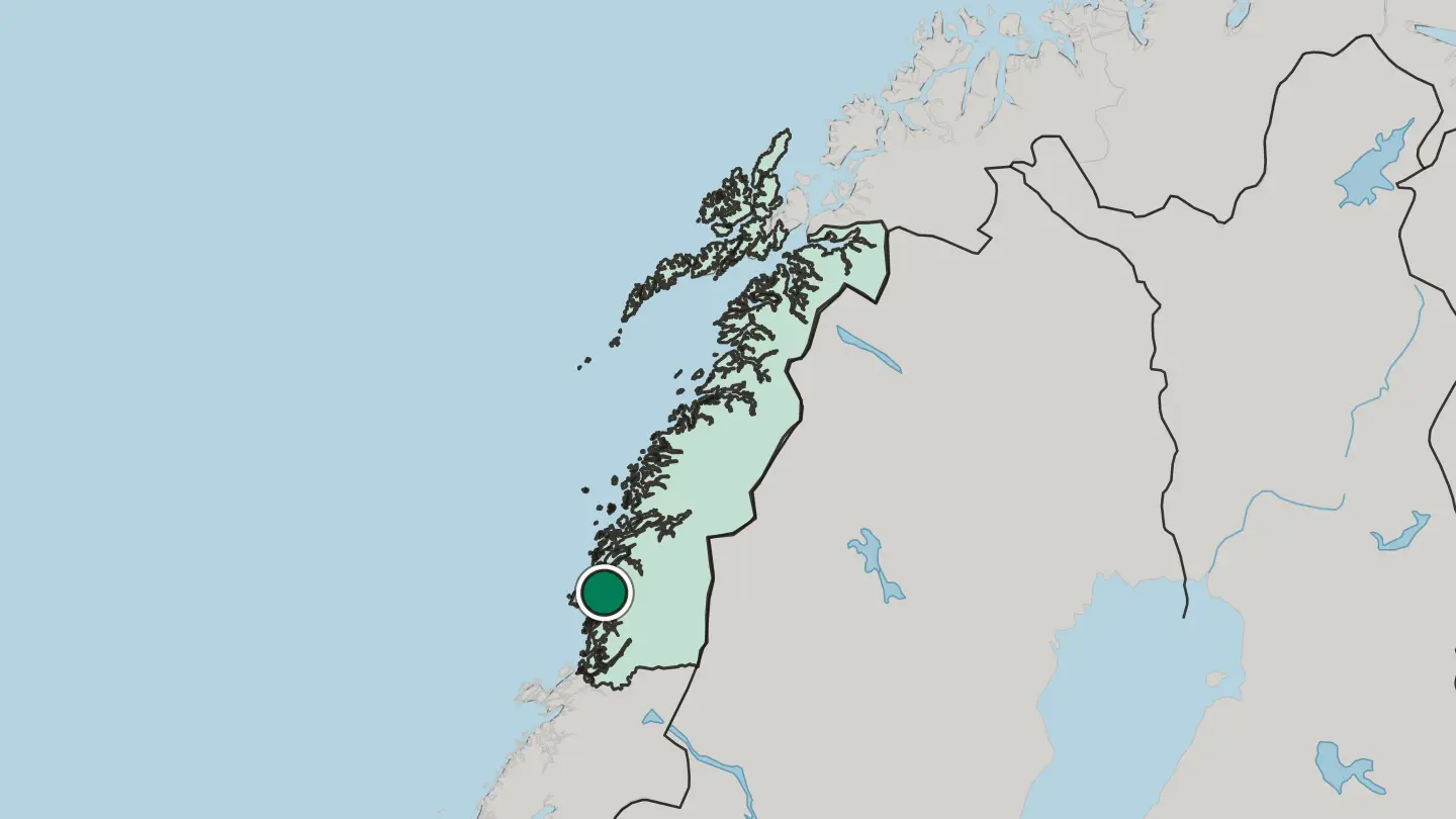 Map of Vevelstad in Norway