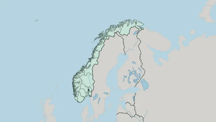 Map of Oslo in Norway