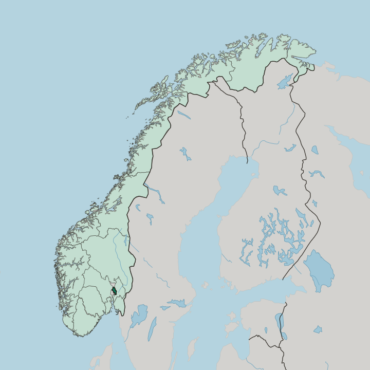 Map showing Oslo County — In Norway