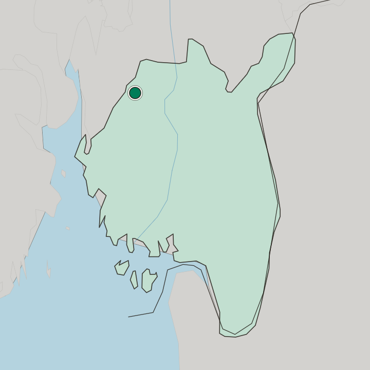 Map showing Elvestad — In Østfold fylke