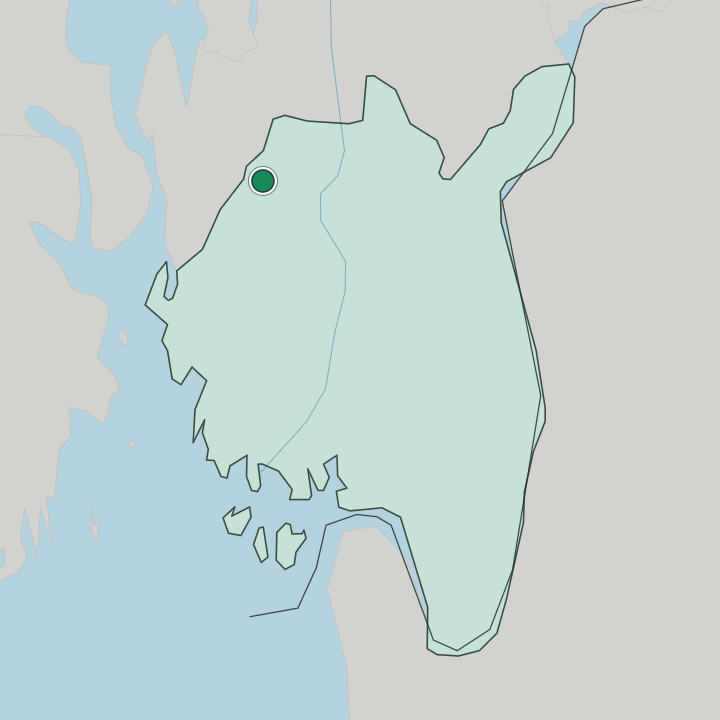 Map showing Elvestad — In Østfold