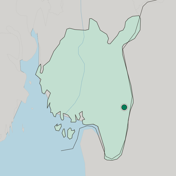 Map showing Fossby — In Østfold fylke