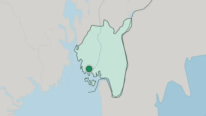 Map of Fredrikstad in Norway