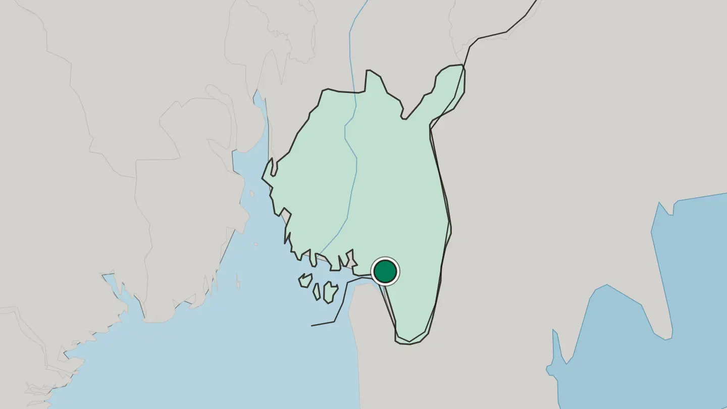 Map of Halden in Norway