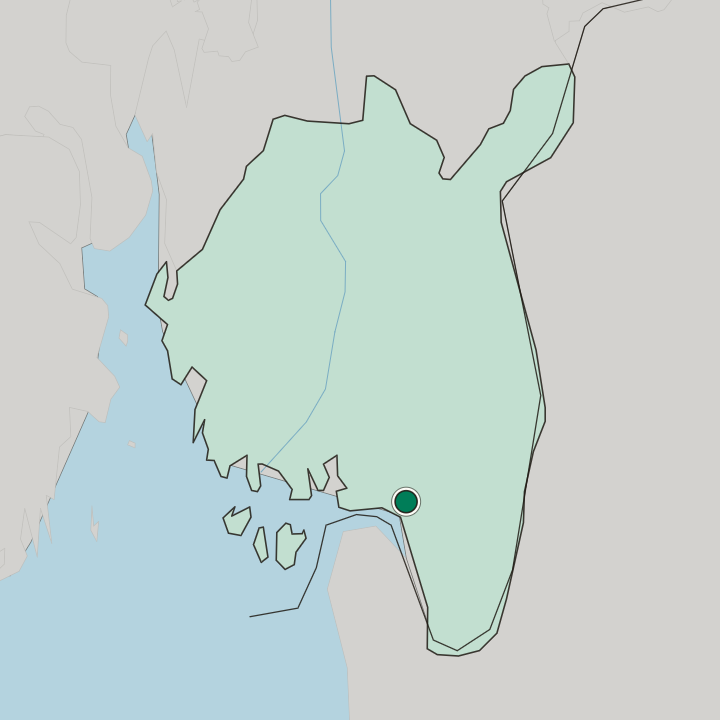 Map showing Halden — In Østfold fylke