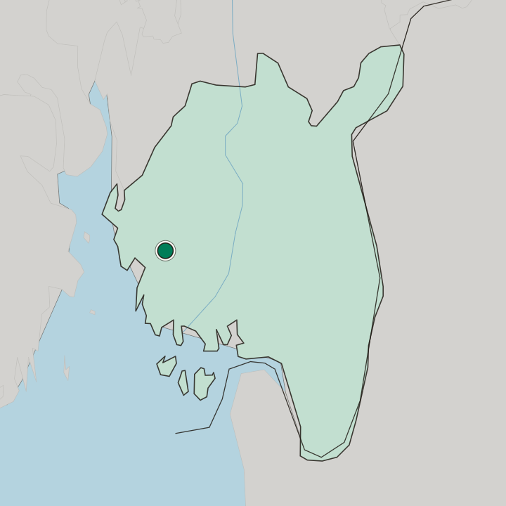 Map showing Karlshus — In Østfold fylke