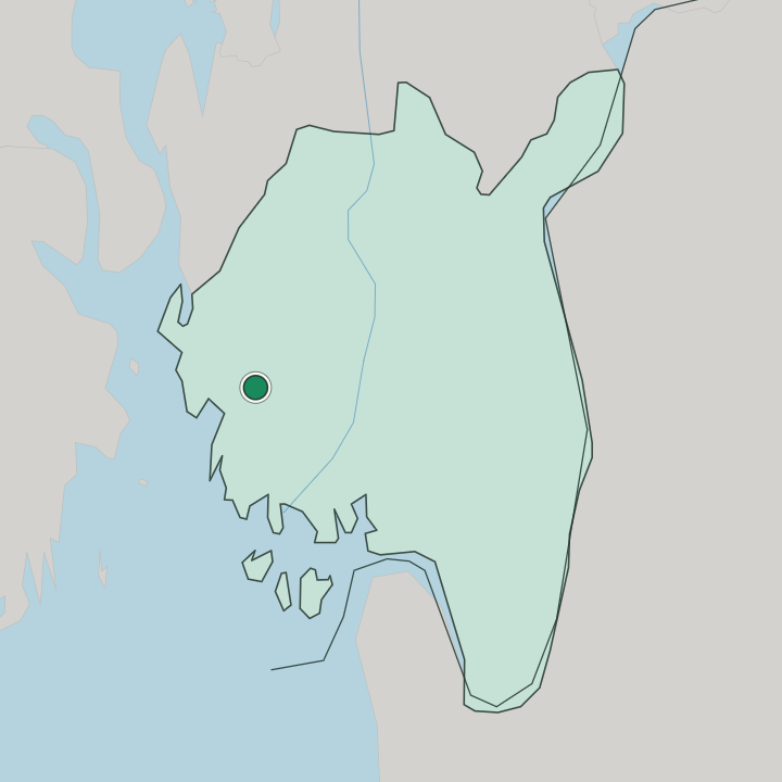 Map showing Karlshus — In Østfold