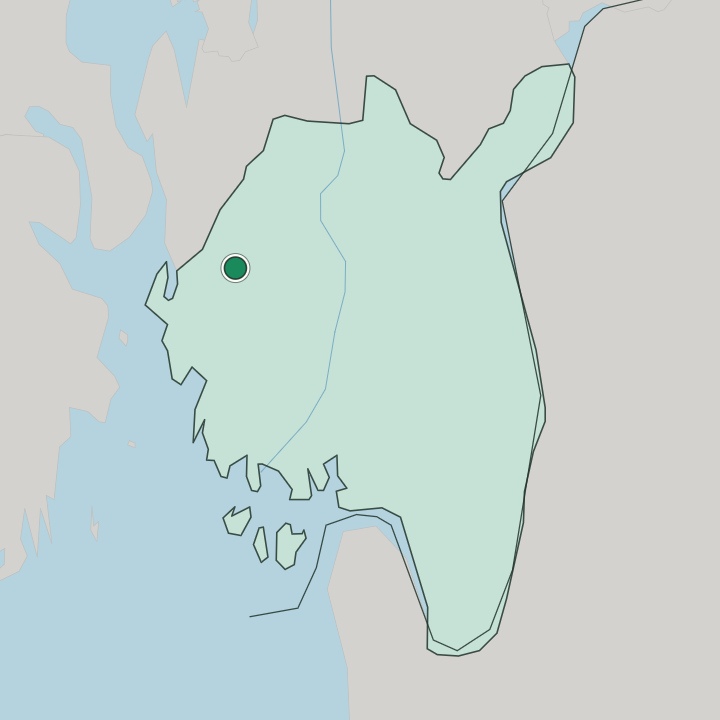 Map showing Kirkebygda — In Østfold