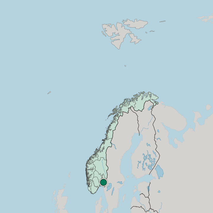 Map showing Meieribyen — In Norway