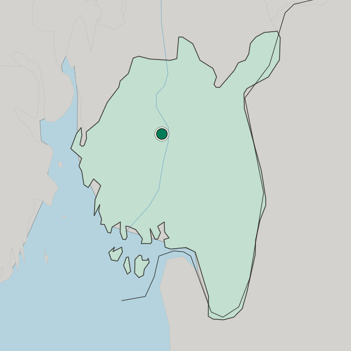 Map showing Meieribyen — In Østfold fylke