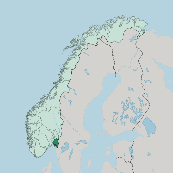 Map showing Østfold — In Norway