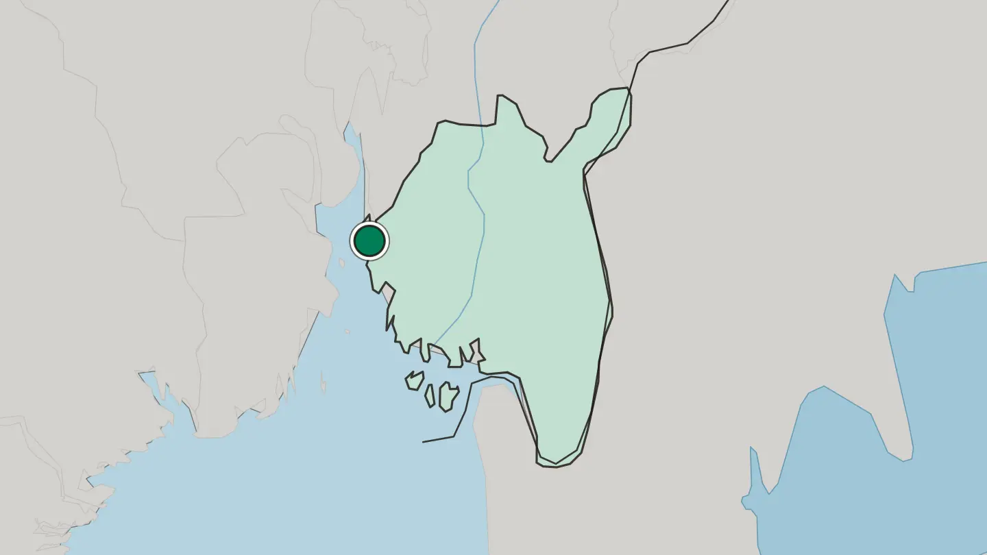 Map of Moss in Norway