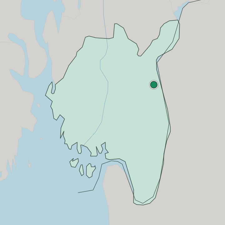 Map showing Ørje — In Østfold