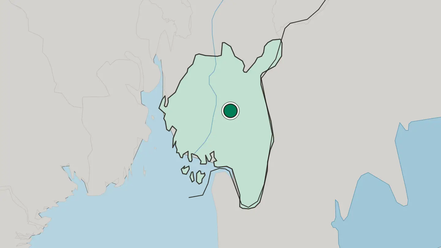 Map of Rakkestad in Norway