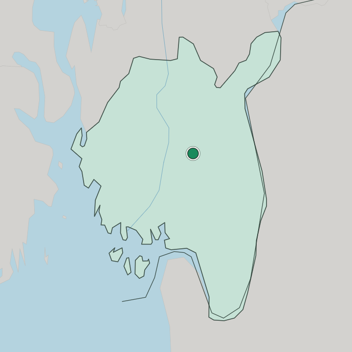 Map showing Rakkestad — In Østfold