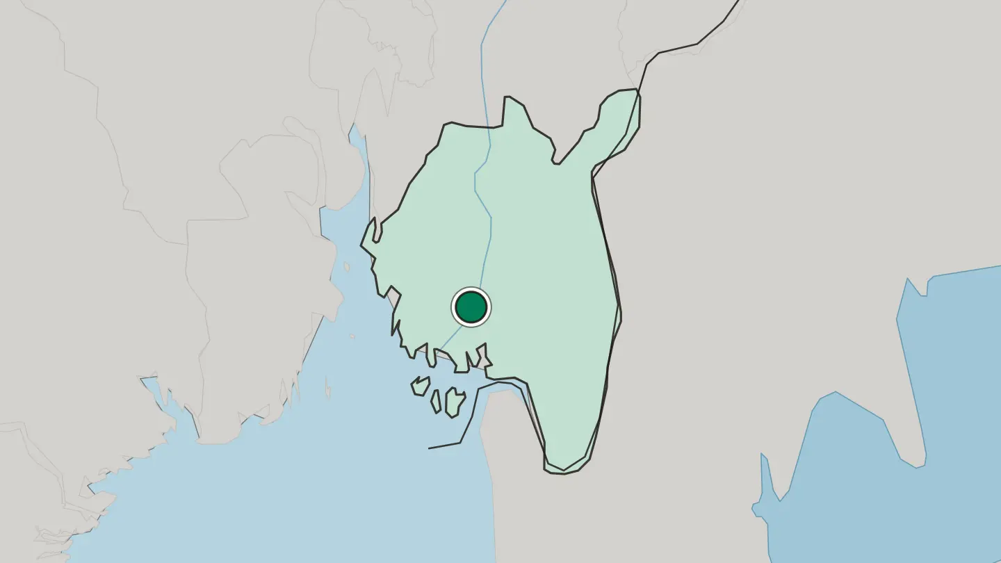Map of Sarpsborg in Norway