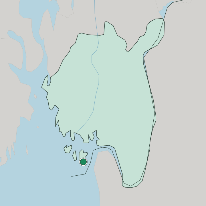 Map showing Skjærhalden — In Østfold