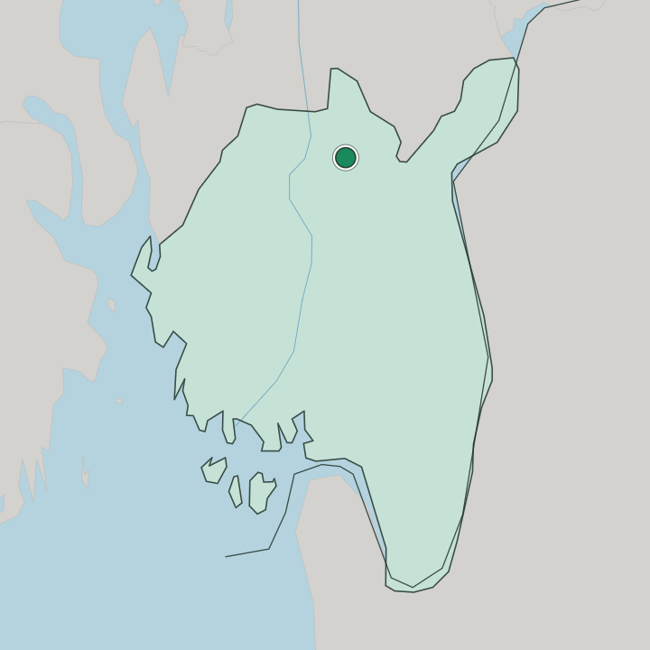 Map showing Skjønhaug — In Østfold