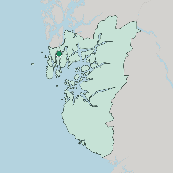 Map showing Aksdal — In Rogaland