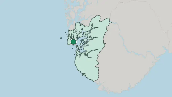 Map of Bokn in Norway