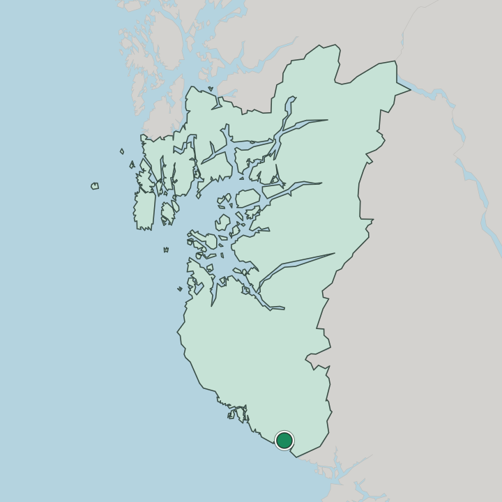 Map showing Hauge i Dalane — In Rogaland