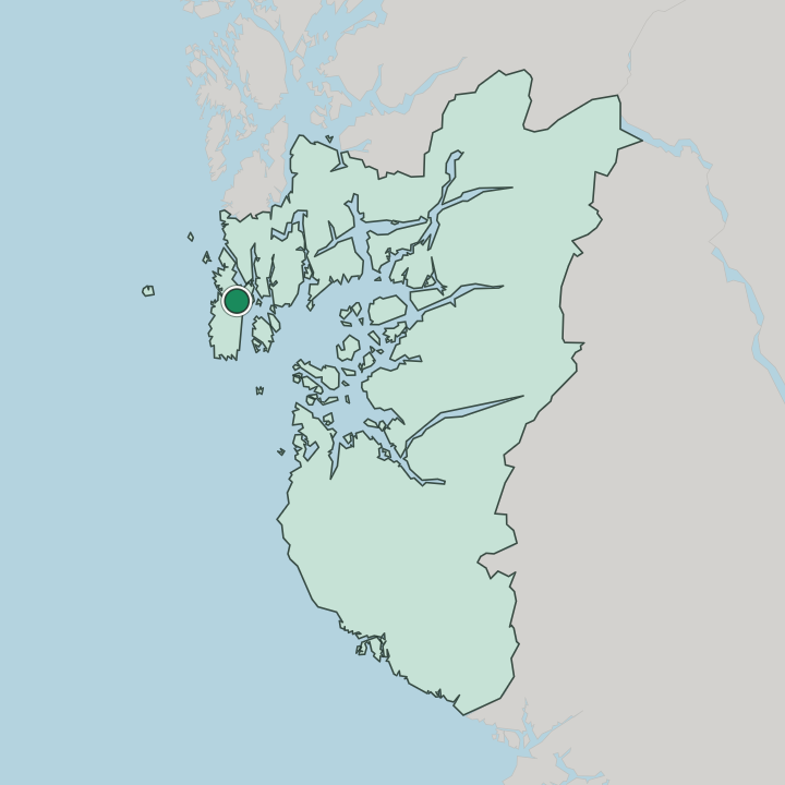 Map showing Kopervik — In Rogaland