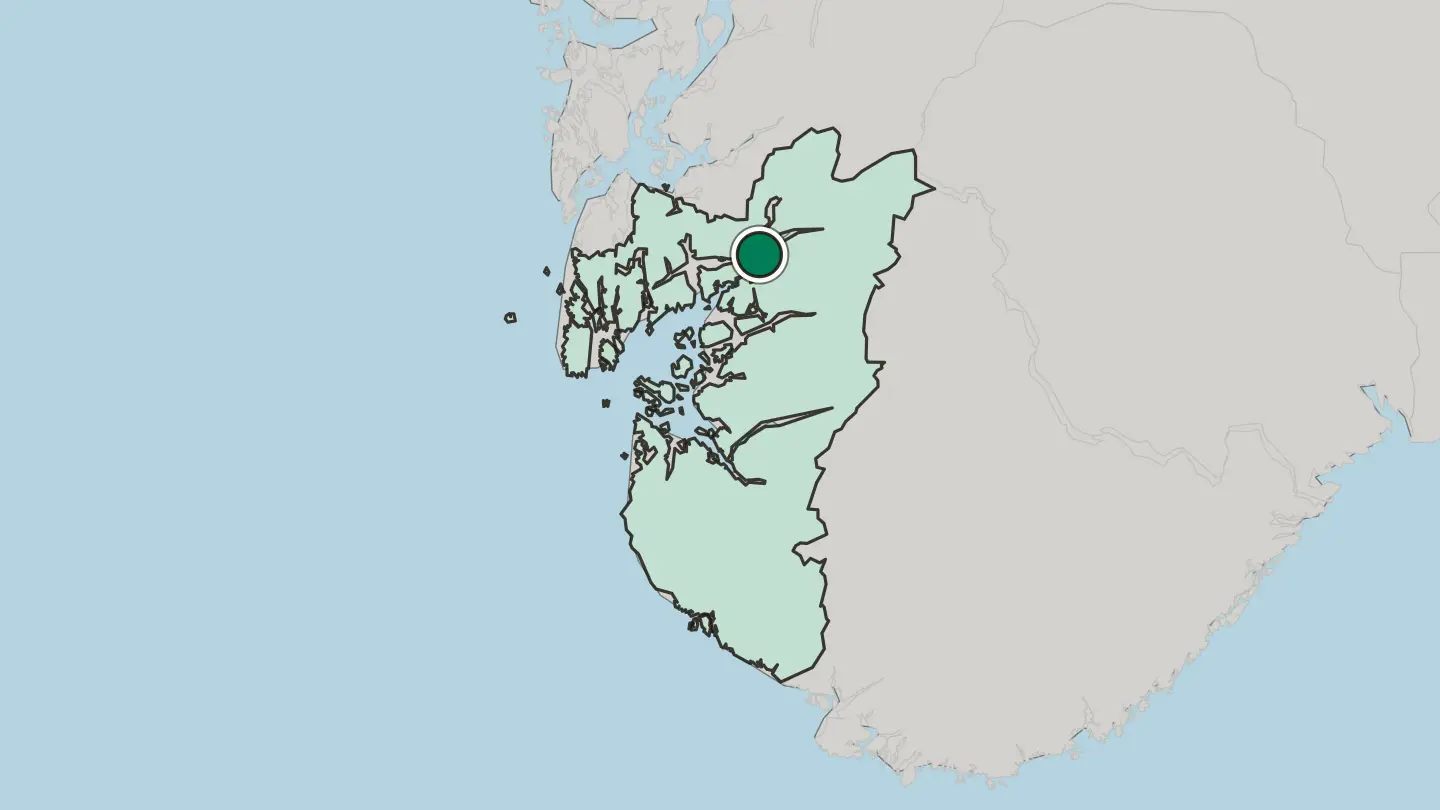 Map of Sand in Norway